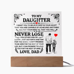 To My Daughter Promise – Acrylic Square